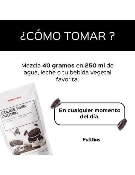 100% Isolat de lactosérum (isolé) - Cookies & Crème - 454g