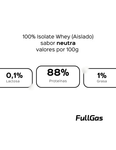100% Isoler de lactosérum (isolé) - Neutre / Naturel - 454g