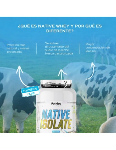 Isolat indigène (lactosérum) - Sans édulcorant - Naturel - 1,8 kg