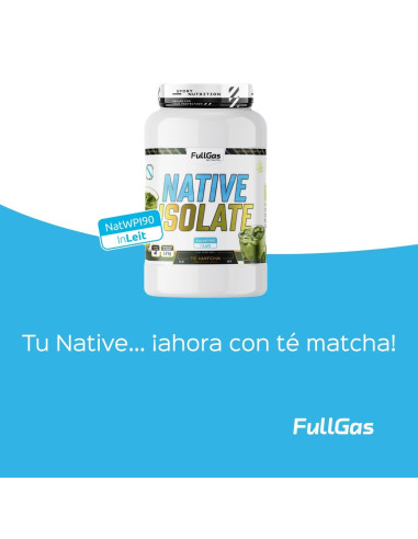 Native Isolate (Whey Nativa) - Sin Edulcorante - Té Matcha - 1,8kg