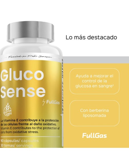 GlucoSense (con berberina*) - Cápsulas - 30 tomas