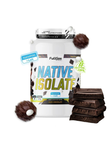 Native Isolate (Whey Nativa) - Sin Edulcorante - Chocolate negro - 1,8kg