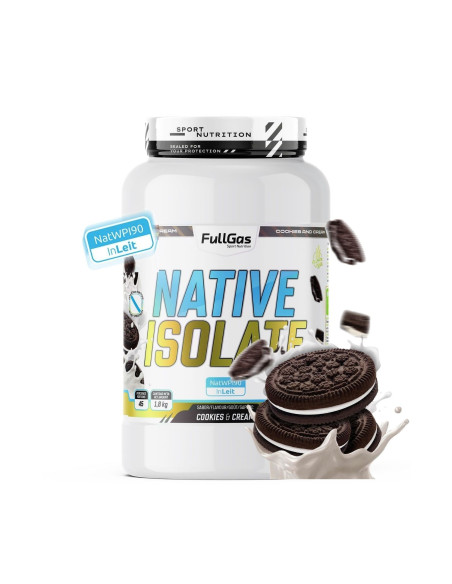 Native Isolate (Whey Nativa) - Con Edulcorante - Cookies & cream - 1,8kg