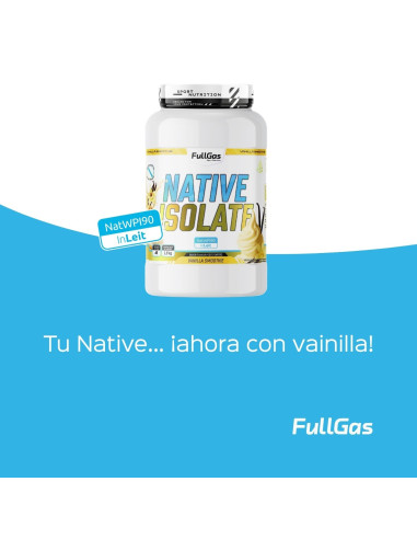 Native Isolate (Whey Nativa) - Con Edulcorante - Vainilla smoothie - 1,8kg