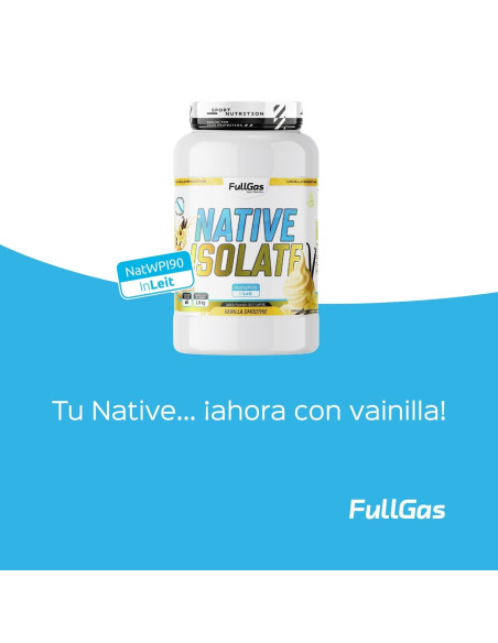 Native Isolate (Whey Nativa) - Con Edulcorante - Vainilla smoothie - 1,8kg