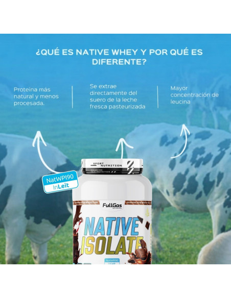 Native Isolate (Whey Nativa) - Con Edulcorante - Chocolate smoothie - 1,8kg