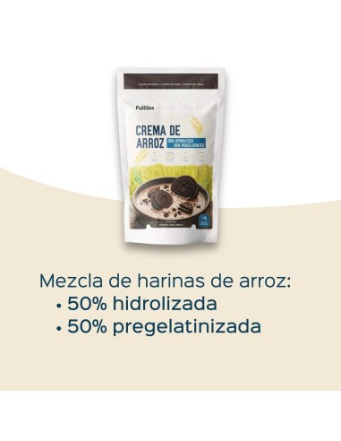 Crema de Arroz (Hidrolizada-Pregelatinizada) - Cookies & cream - 1kg