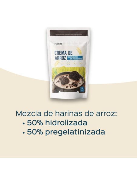 Crema de Arroz (Hidrolizada-Pregelatinizada) - Cookies & cream - 1kg