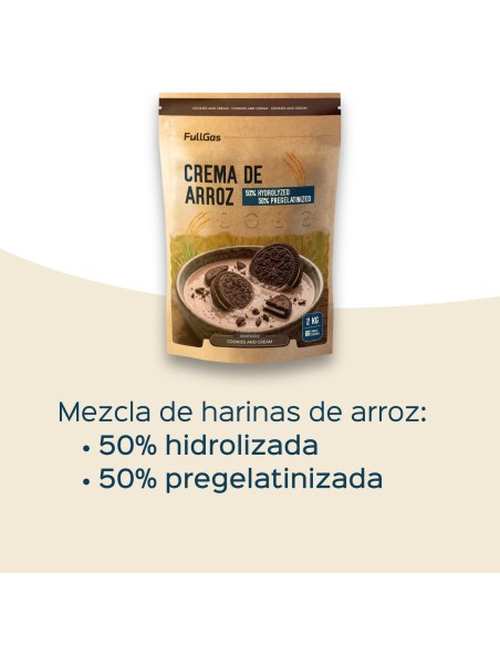 Crema de Arroz (Hidrolizada-Pregelatinizada) - Cookies & cream - 2kg