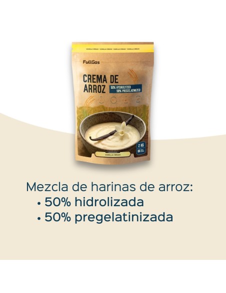 Crema de Arroz (Hidrolizada-Pregelatinizada) - Vainilla - 2kg