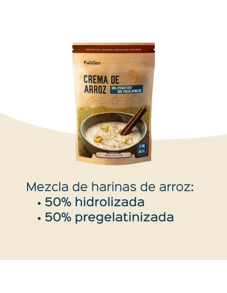 Crème de riz (hydrolysée-Pregélatinisée) - Riz avec du lait - 2kg