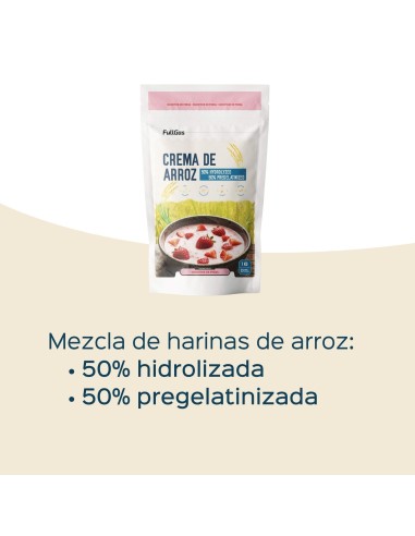 Crema de Arroz (Hidrolizada-Pregelatinizada) - Fresa - 1kg