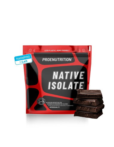 Isolat natif (lactosérum) - Sans édulcorant - Chocolat noir - 454g