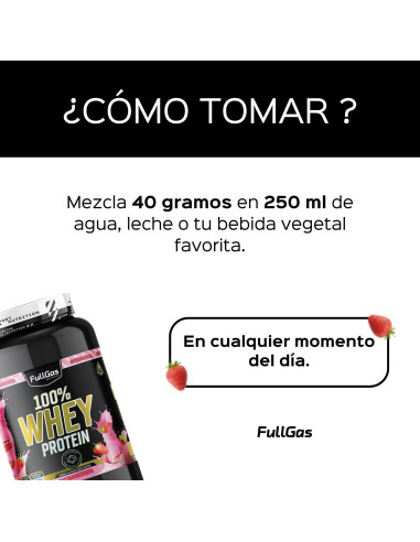 100% Protéine de lactosérum (concentré) - Smoothie à la fraise - 1.8kg