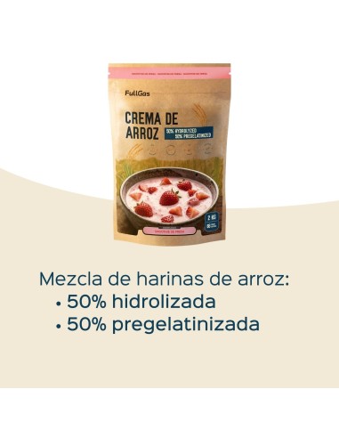 Crema de Arroz (Hidrolizada-Pregelatinizada) - Fresa - 2kg
