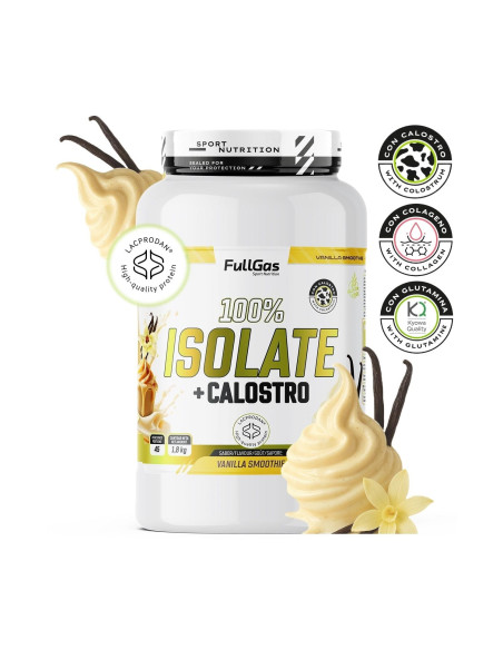 100% Isolat + colostrum - Vanilla Smoothie - 1,8kg