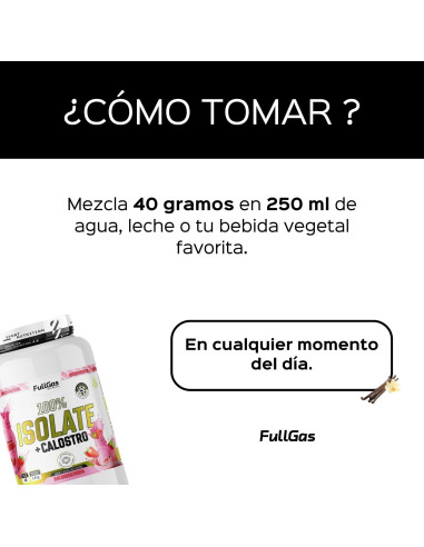 100% Isolate + Calostro - Batido de fresa - 1,8kg