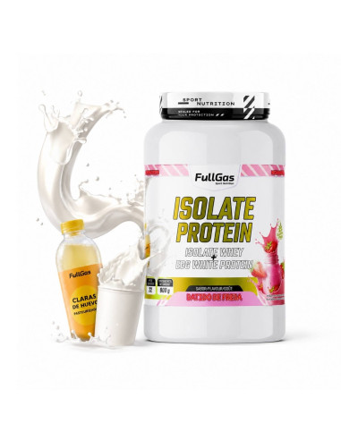Sérum isolé + protéine d'œufs transparente - Fraise mendicité - 900g