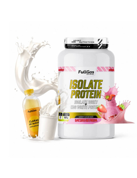 Sérum isolé + protéine d'œufs transparente - Fraise mendicité - 900g