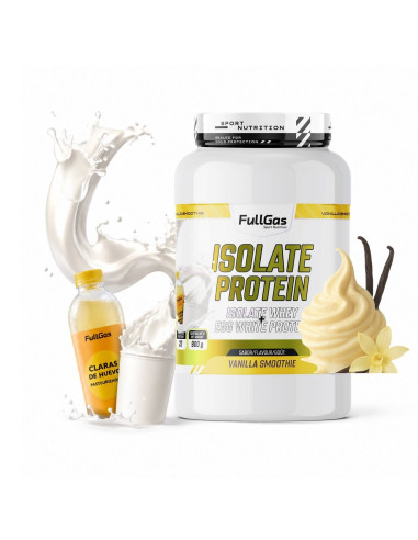Sérum isolé + œuf de protéines transparent - Smoothie à la vanille - 900g