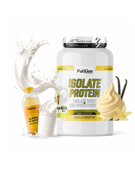 Aislado Suero + Proteína Clara Huevo - Vainilla smoothie - 900g