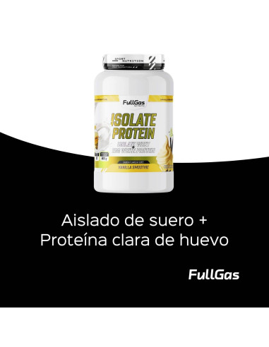 Aislado Suero + Proteína Clara Huevo - Vainilla smoothie - 900g