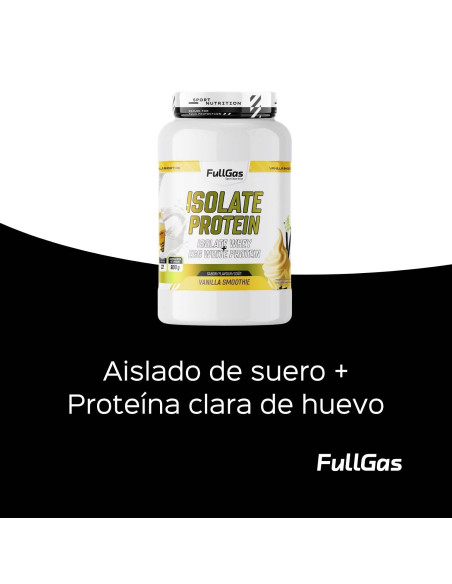 Aislado Suero + Proteína Clara Huevo - Vainilla smoothie - 900g