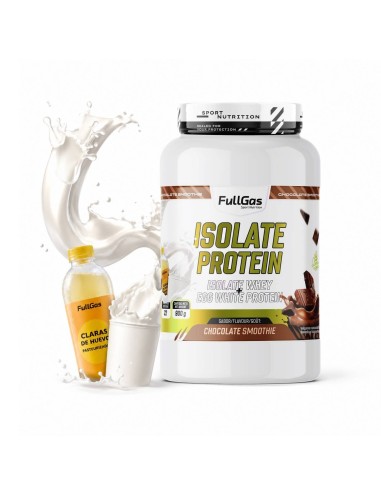 Aislado Suero + Proteína Clara Huevo - Chocolate smoothie - 900g