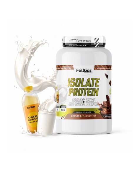 Aislado Suero + Proteína Clara Huevo - Chocolate smoothie - 900g
