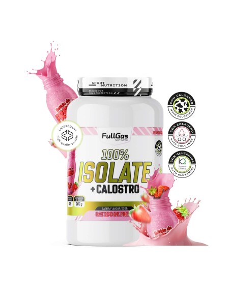 100% Isolat + colostro - Smoothie à la fraise - 900g