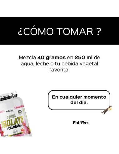 100% Isolate + Calostro - Batido de fresa - 900g