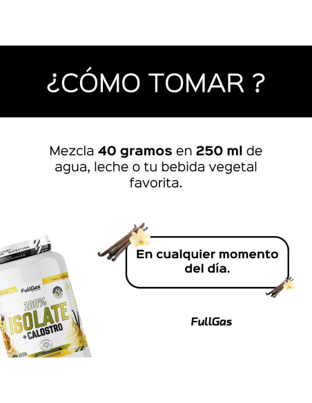 100% Isolate + Calostro - Vainilla smoothie - 900g