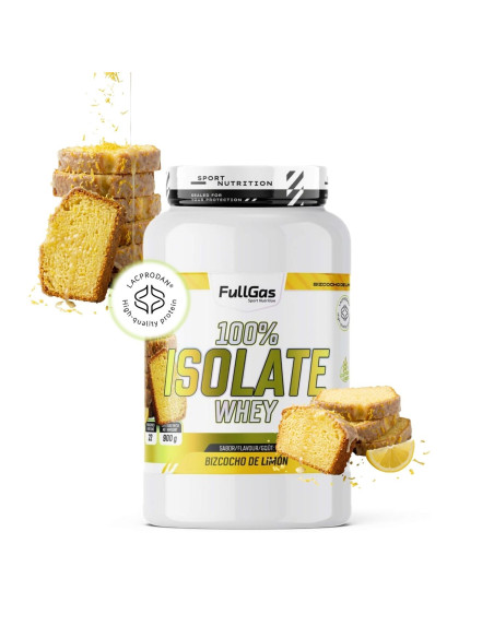 100% Isolate Whey (Aislado) - Bizcocho de Limón - 900g