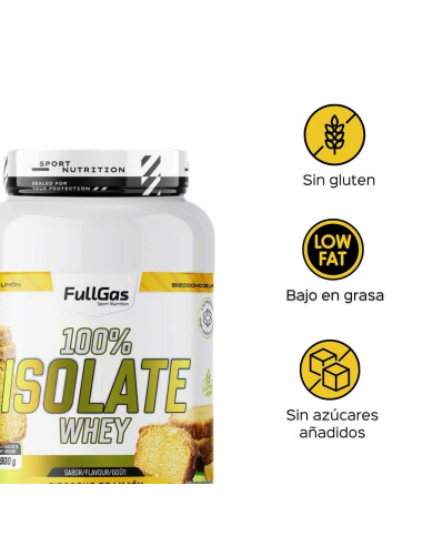 100% Isolate Whey (Aislado) - Bizcocho de Limón - 900g