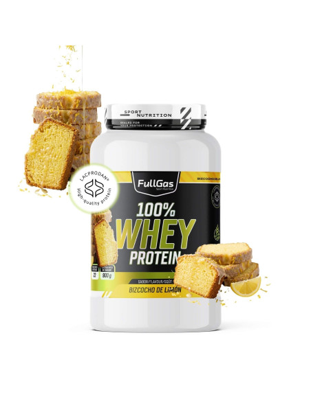 100% Whey Protein (Concentrado) - Bizcocho de Limón - 900g