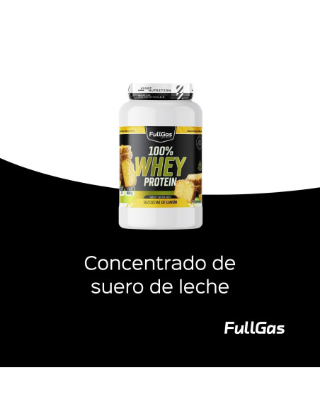 100% Whey Protein (Concentrado) - Bizcocho de Limón - 900g