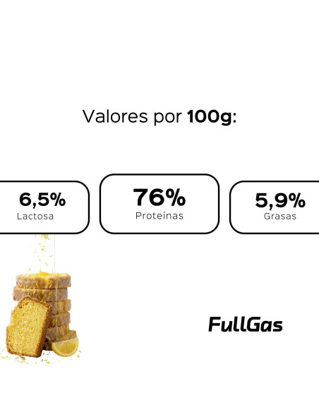 100% De protéines de lactosérum (concentré) - Gâteau d'éponge au citron - 900g