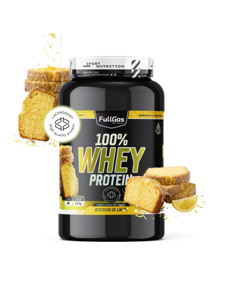 100% Whey Protein (Concentrado) - Bizcocho de Limón - 1,8kg