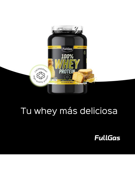 100% Whey Protein (Concentrado) - Bizcocho de Limón - 1,8kg