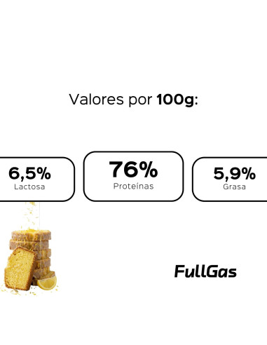 100% Whey Protein (Concentrado) - Bizcocho de Limón - 1,8kg