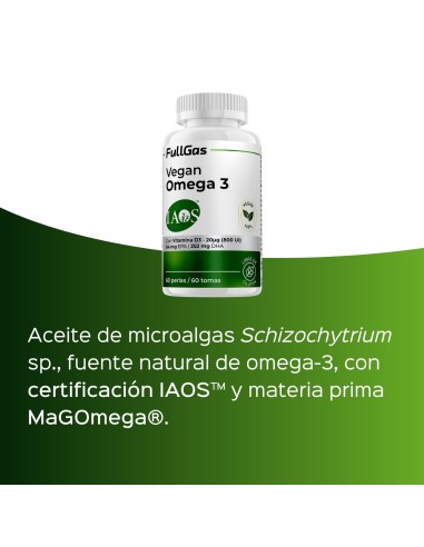 Vegan Omega 3 (sello IAOS™) - Perlas - 60 tomas