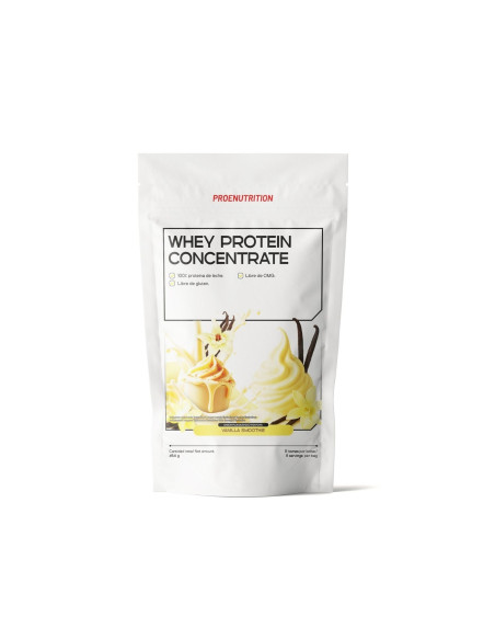 100% De protéines de lactosérum (concentré) - Smoothie à la vanille - 454g