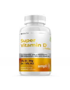 Super vitamine D avec magnésium + zinc + k2 - Capsules - 30 tomas