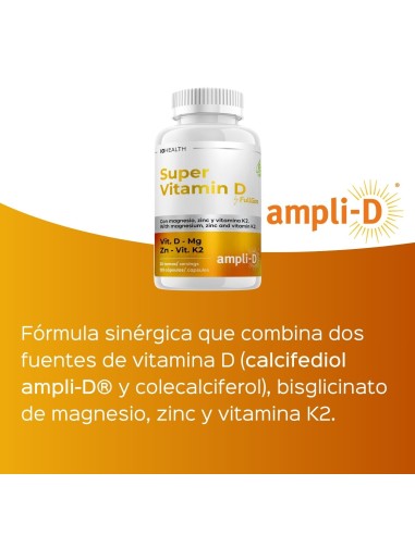 Super vitamine D avec magnésium + zinc + k2 - Capsules - 30 tomas