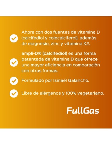 Super Vitamin D con Magnesio + Zinc + K2 - Cápsulas - 30 tomas