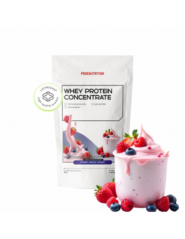 100% Whey Protein (Concentrado) - Yogur Frutas del Bosque - 454g