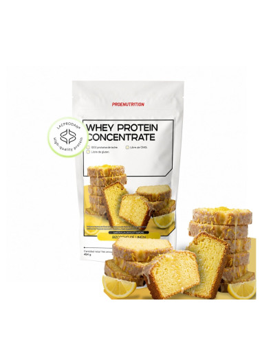 100% Whey Protein (Concentrado) - Bizcocho de Limón - 454g