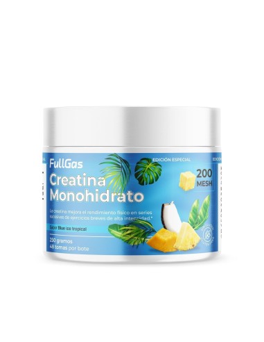Creatina Monohidrato 200 Mesh en polvo - Blue ice tropical - 250g