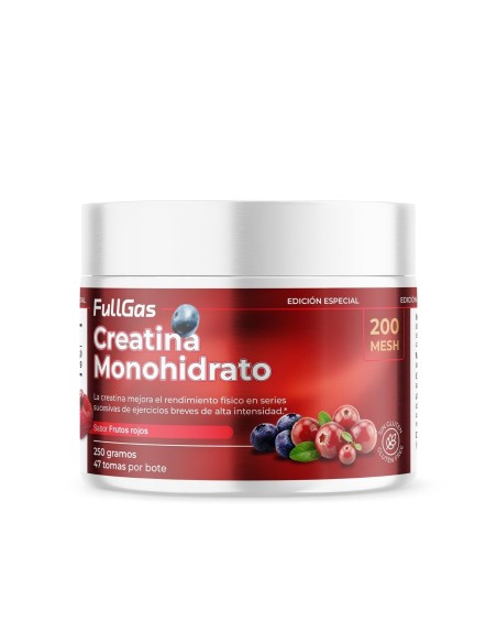 Creatine Monohydrate 200 poudre de maille - Fruits rouges - 250g