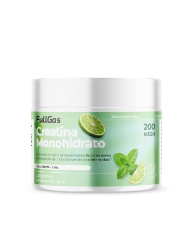 Creatina Monohidrato 200 Mesh en polvo - Menta/Lima - 250g